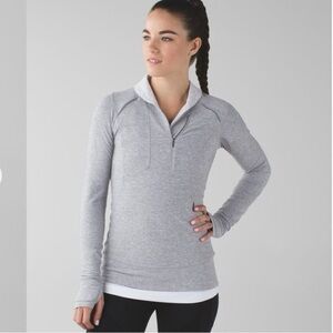 Lululemon Women’s size 4 Heather Gray Think Fast Pullover